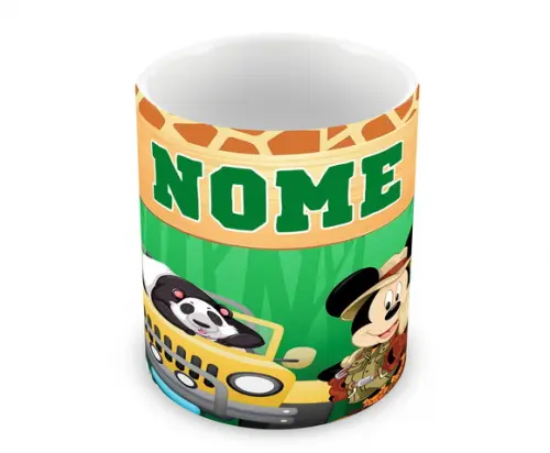 Caneca Polímero Mickey na Selva Personalizada