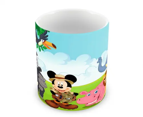 Caneca Polímero Mickey na Selva Personalizada