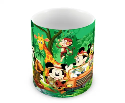 Caneca Polímero Mickey na Selva Personalizada
