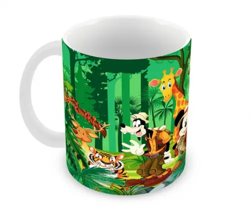 Caneca Polímero Mickey na Selva Personalizada