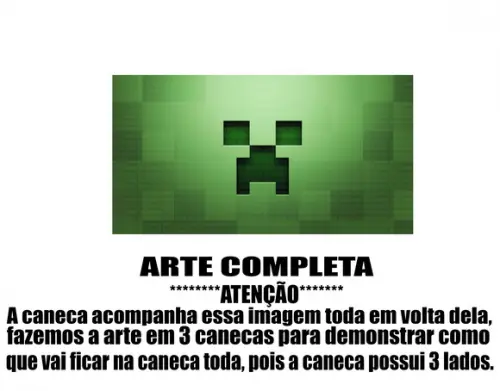 Caneca Polímero Minecraft Personalizada