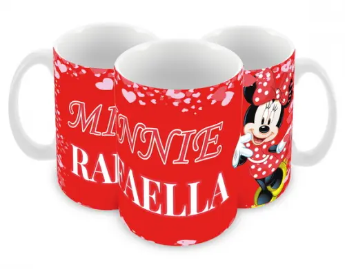 Caneca Polímero Minnie com Nome Personalizada