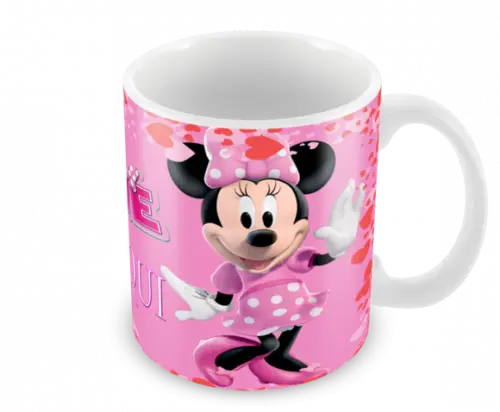 Caneca Polímero Minnie com Nome Personalizada