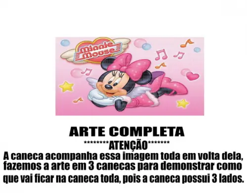 Caneca Polímero Minnie Personalizada