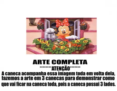 Caneca Polímero Minnie Personalizada