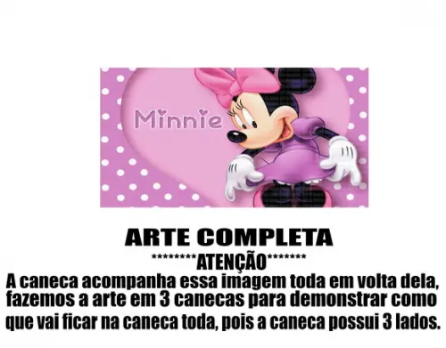 Caneca Polímero Minnie Personalizada