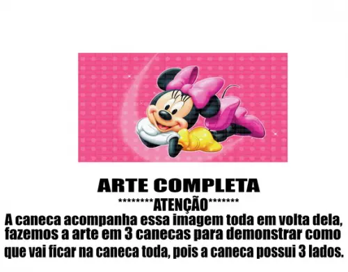 Caneca Polímero Minnie Personalizada