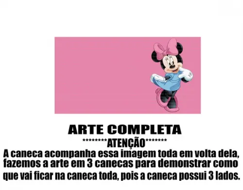 Caneca Polímero Minnie Personalizada