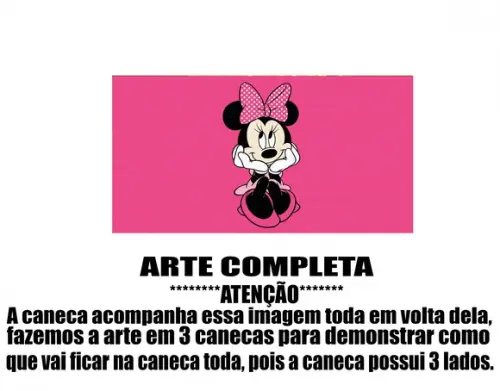 Caneca Polímero Minnie Personalizada