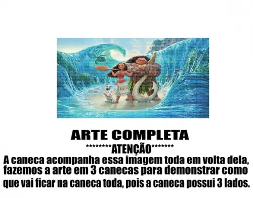Caneca Polímero Moana Personalizada