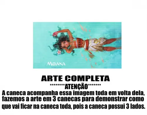 Caneca Polímero Moana Personalizada