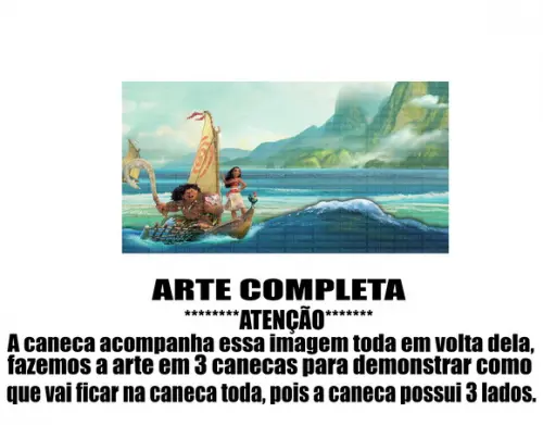 Caneca Polímero Moana Personalizada
