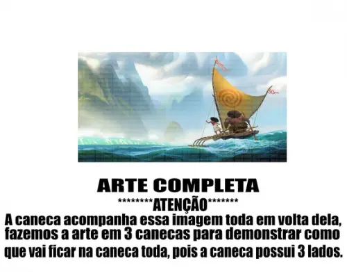 Caneca Polímero Moana Personalizada