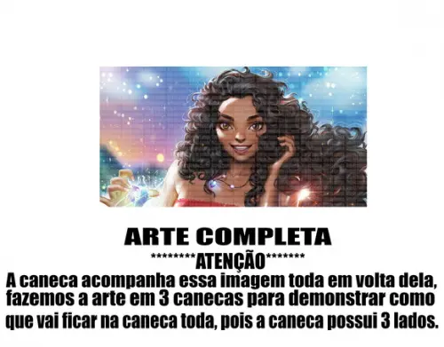 Caneca Polímero Moana Personalizada