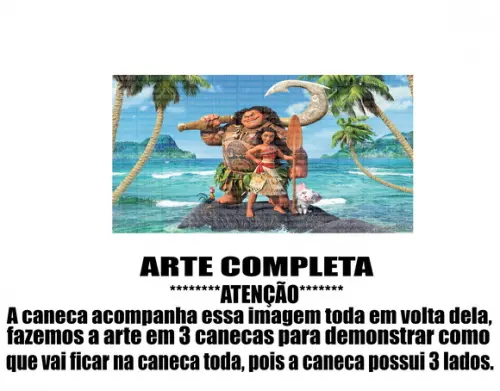 Caneca Polímero Moana Personalizada
