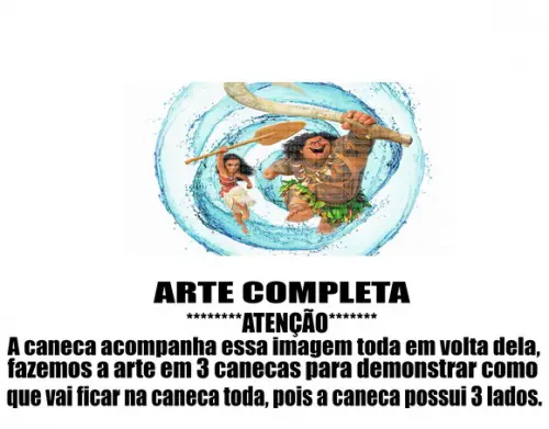 Caneca Polímero Moana Personalizada
