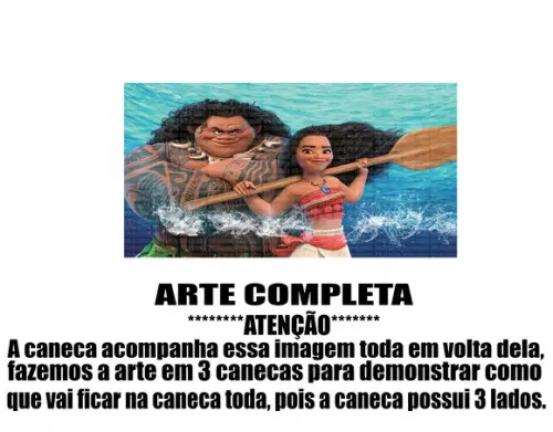 Caneca Polímero Moana Personalizada