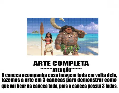 Caneca Polímero Moana Personalizada