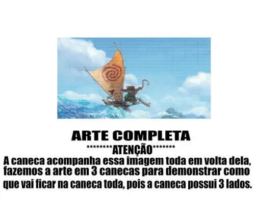 Caneca Polímero Moana Personalizada