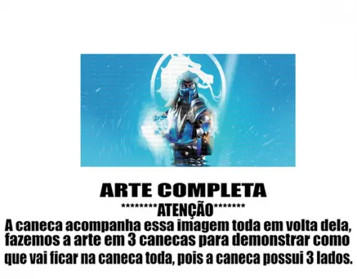 Caneca Polímero Mortal Kombat Personalizada