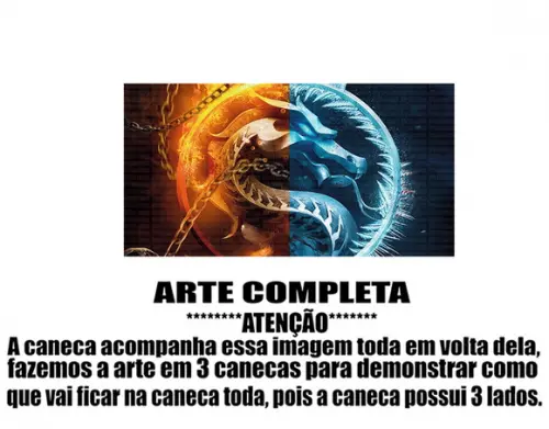 Caneca Polímero Mortal Kombat Personalizada