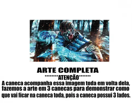 Caneca Polímero Mortal Kombat Personalizada