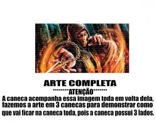 Caneca Polímero Mortal Kombat Personalizada