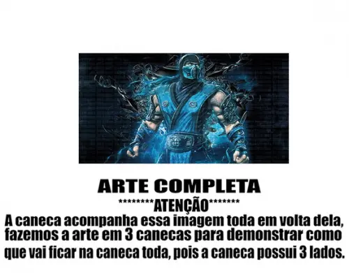Caneca Polímero Mortal Kombat Personalizada