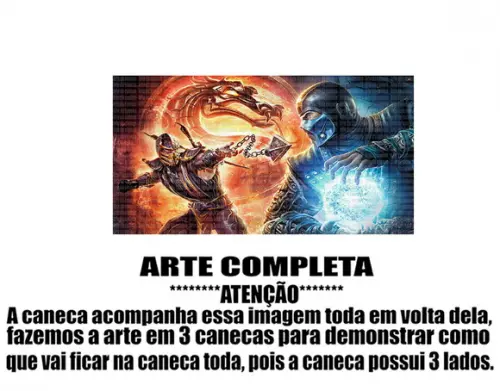 Caneca Polímero Mortal Kombat Personalizada