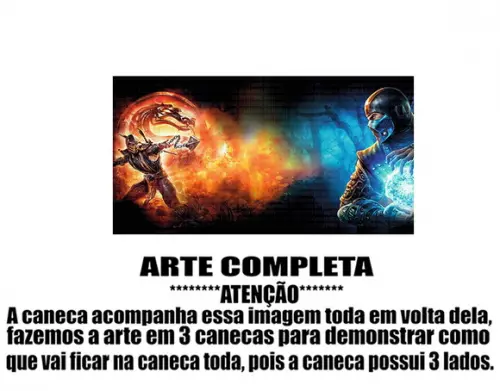 Caneca Polímero Mortal Kombat Personalizada