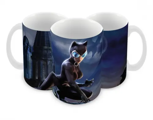 Caneca Polímero Mulher Gato Personalizada