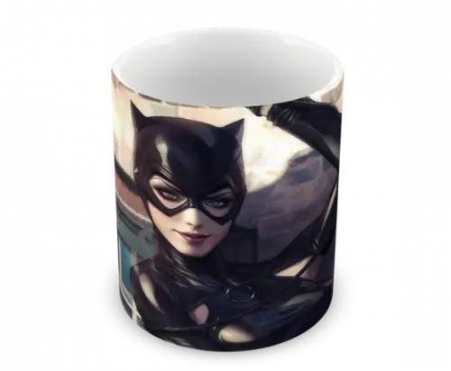 Caneca Polímero Mulher Gato Personalizada
