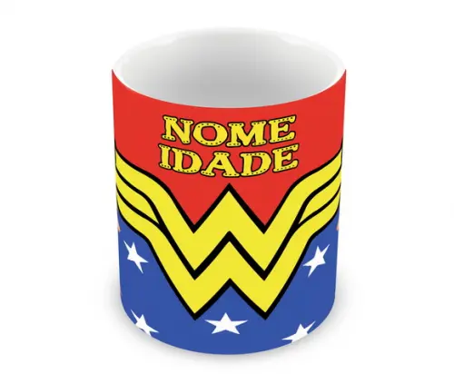 Caneca Polímero Mulher Maravilha Personalizada