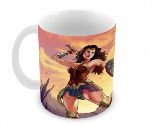 Caneca Polímero Mulher Maravilha Personalizada