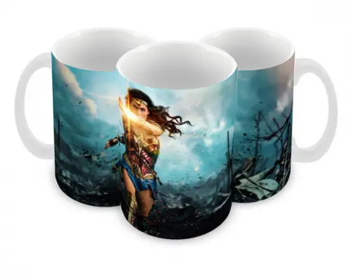 Caneca Polímero Mulher Maravilha Personalizada
