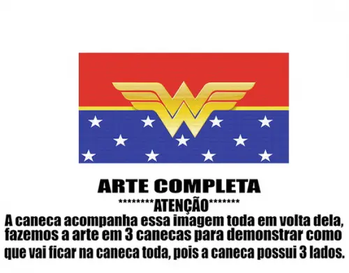 Caneca Polímero Mulher Maravilha Personalizada