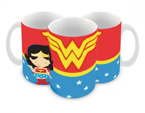 Caneca Polímero Mulher Maravilha Personalizada