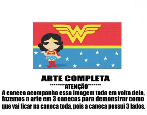 Caneca Polímero Mulher Maravilha Personalizada