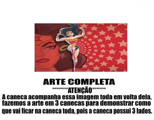 Caneca Polímero Mulher Maravilha Personalizada