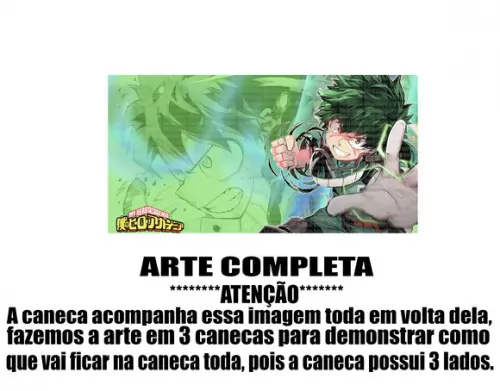 Caneca Polímero My Hero Academia Personalizada
