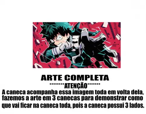 Caneca Polímero My Hero Academia Personalizada