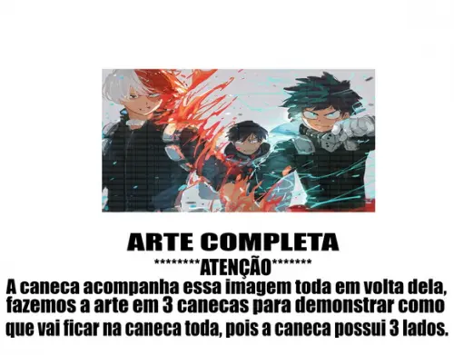 Caneca Polímero My Hero Academia Personalizada