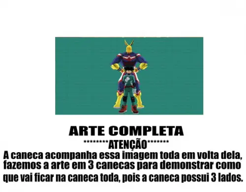 Caneca Polímero My Hero Academia Personalizada