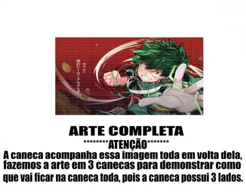 Caneca Polímero My Hero Academia Personalizada