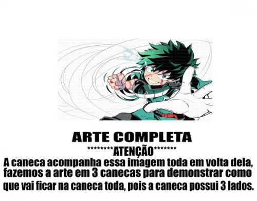 Caneca Polímero My Hero Academia Personalizada