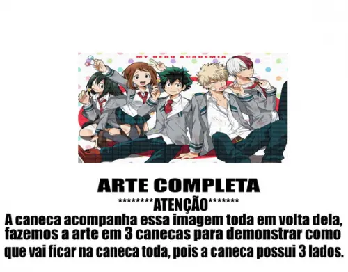 Caneca Polímero My Hero Academia Personalizada
