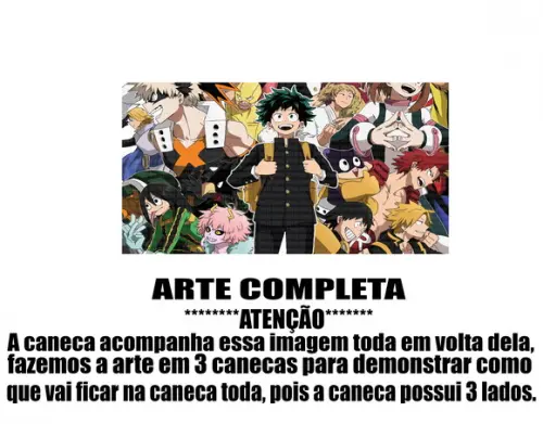 Caneca Polímero My Hero Academia Personalizada