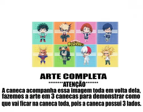 Caneca Polímero My Hero Academia Personalizada