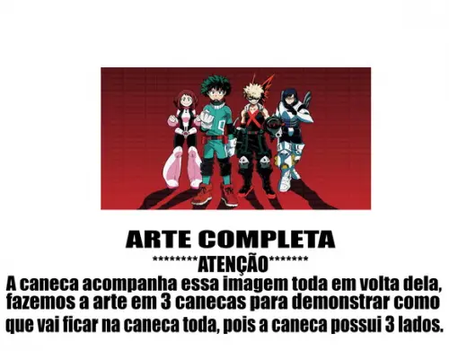Caneca Polímero My Hero Academia Personalizada