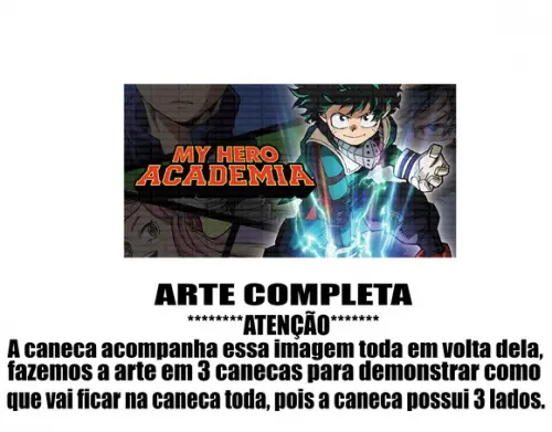 Caneca Polímero My Hero Academia Personalizada